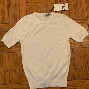 Zara Button-Back Sweater Tee